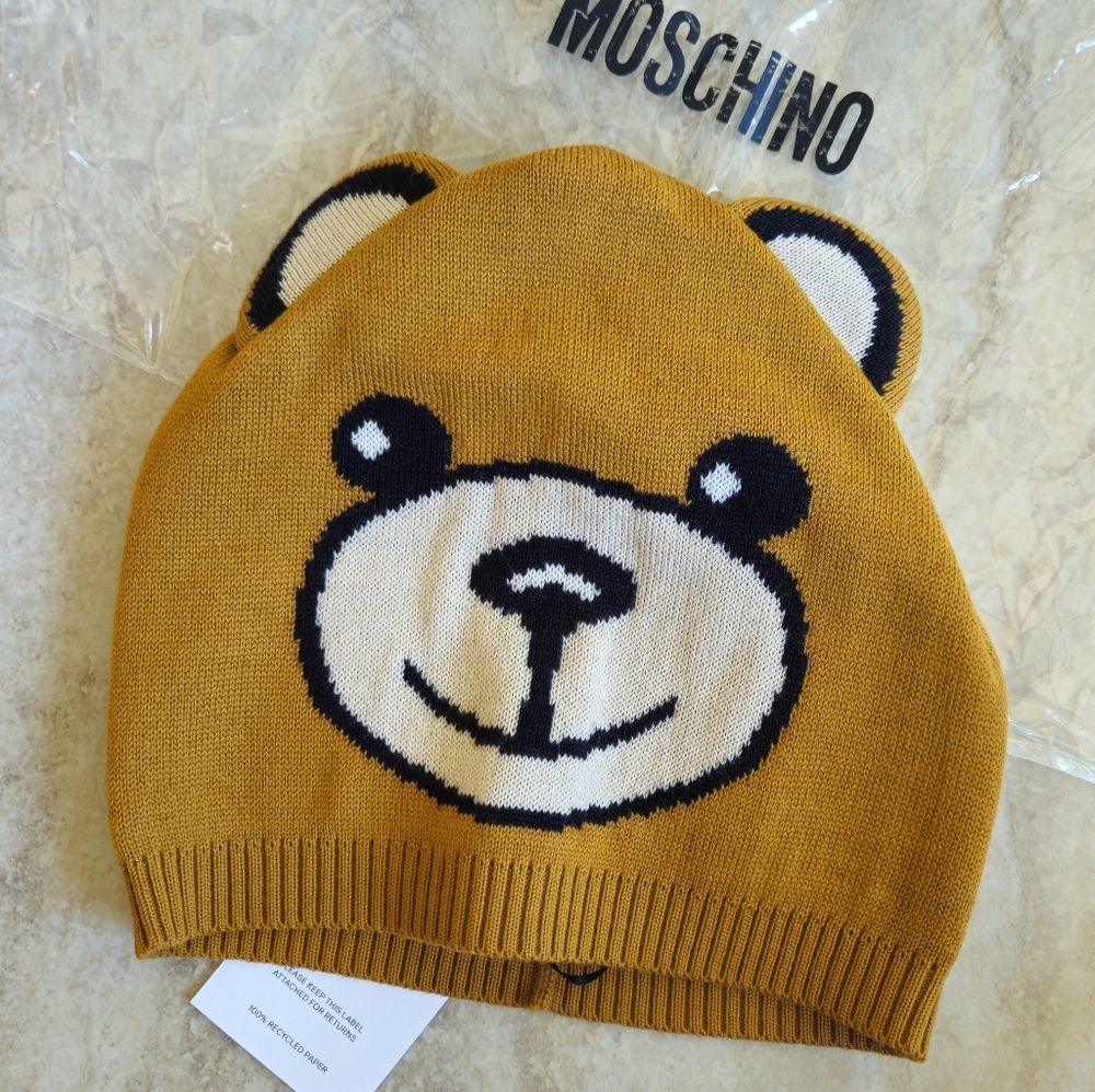 Moschino Kids Teddy Bear Beanie *RARE
